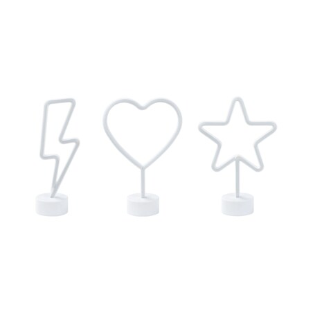 Zestaw 3 neonów LED wielokolorowy FLORETTA