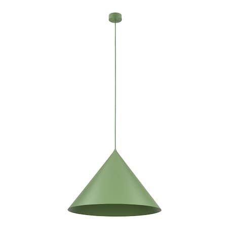 Zielona Lampa Wisząca Tk Lighting Cono Metalowy Stożek Xl Zielony Groszek