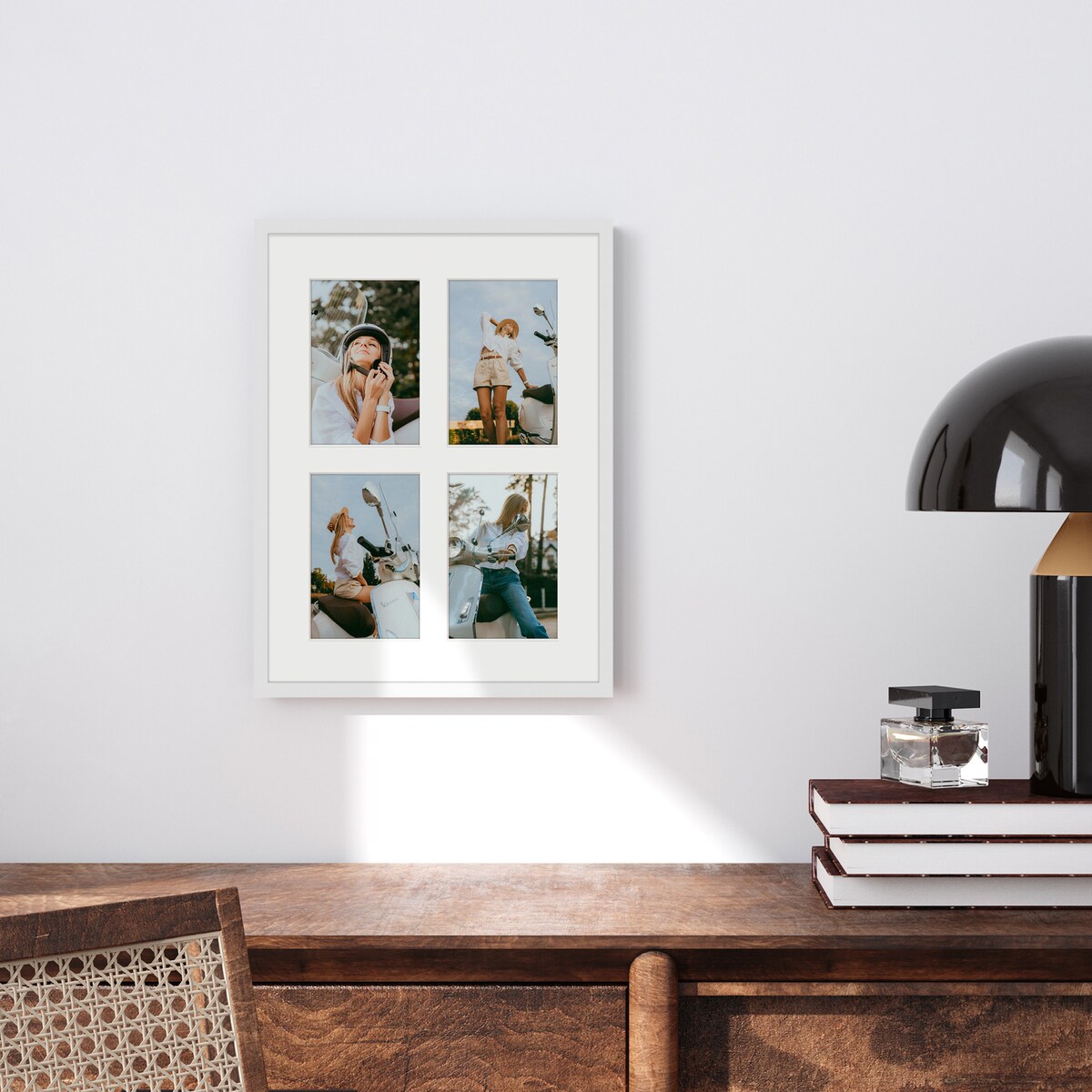 Ramka na 4 zdjęcia 10x15 cm biała foto galeria multirama 30x40 cm FRAMAI