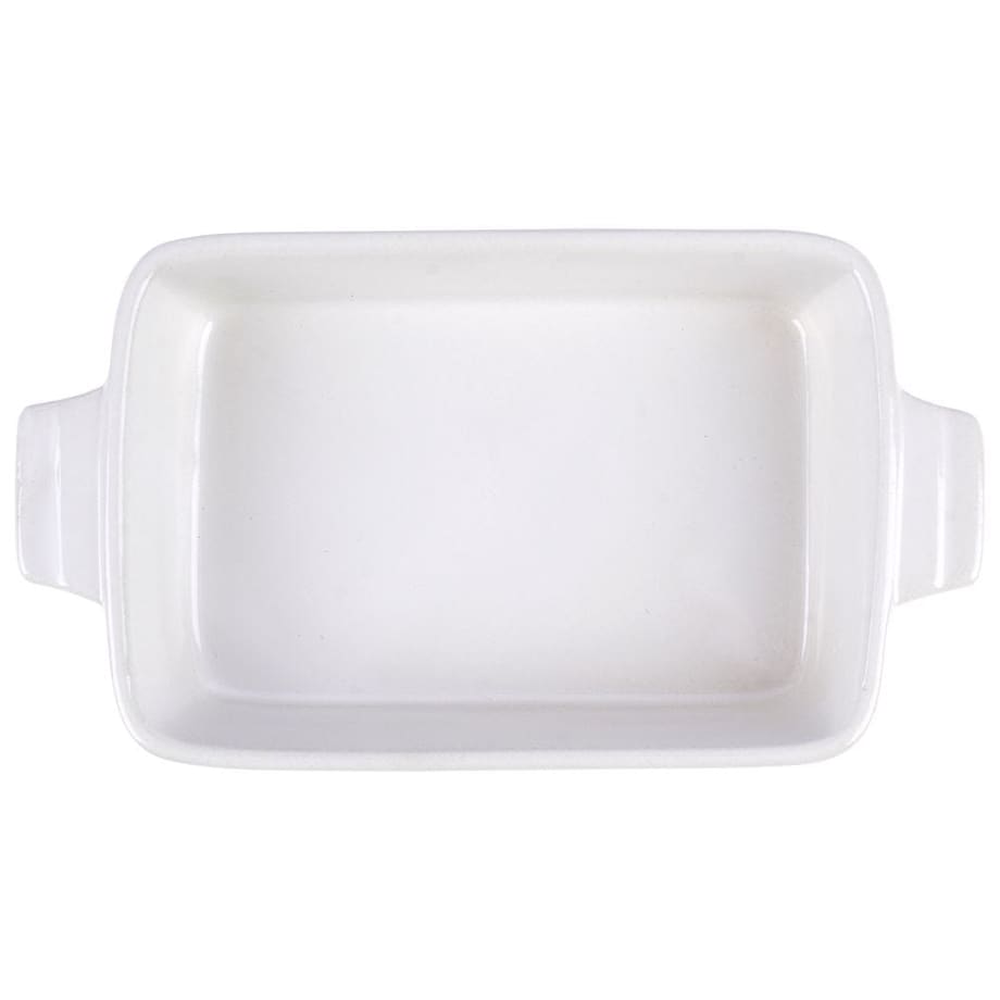 Naczynie Żaroodporne Ceramiczne Białe 19 x 11 x 4 cm do Piekarnika Pieczenie