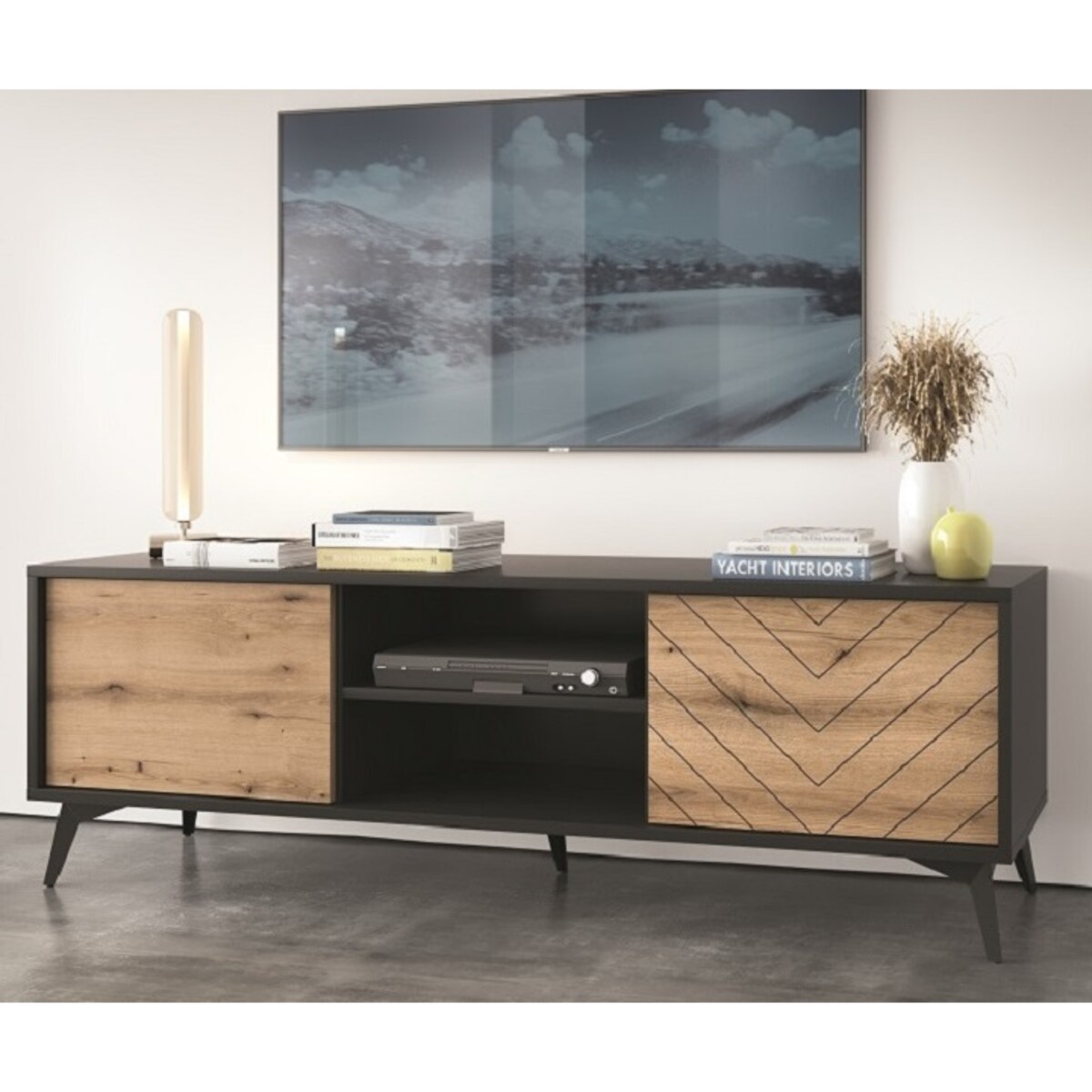 Meblościanka DIAMO do salonu w stylu loft