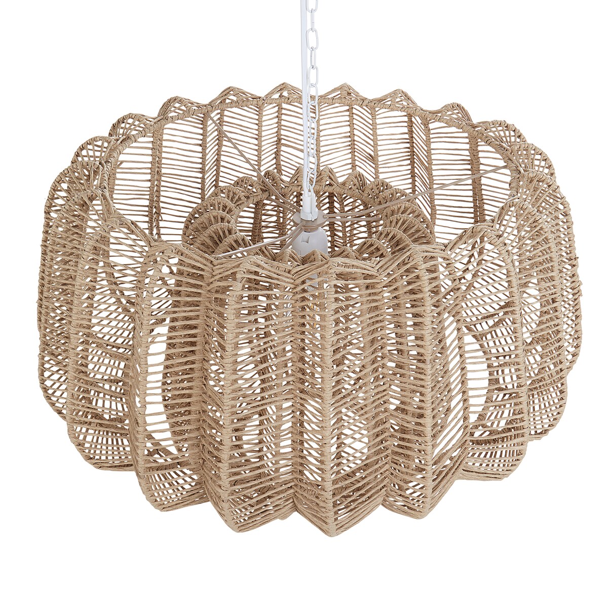 Lampa wisząca SAISI Papierowa plecionka Beżowy