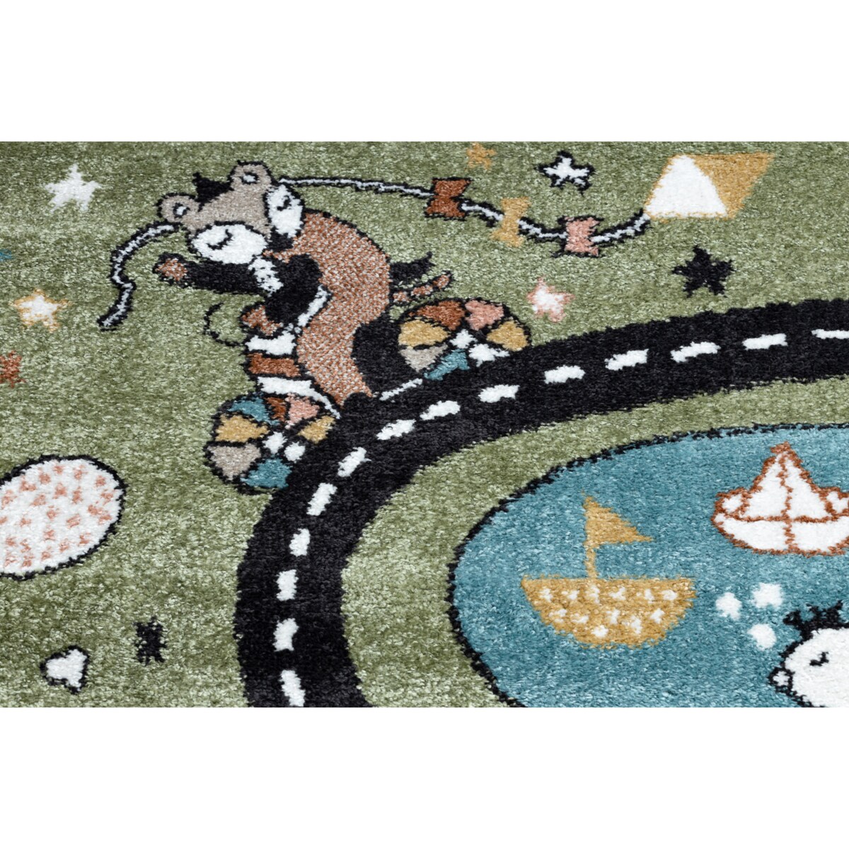 Dywan FUN Route dla dzieci, ulica, zwierzęta 160x220 cm
