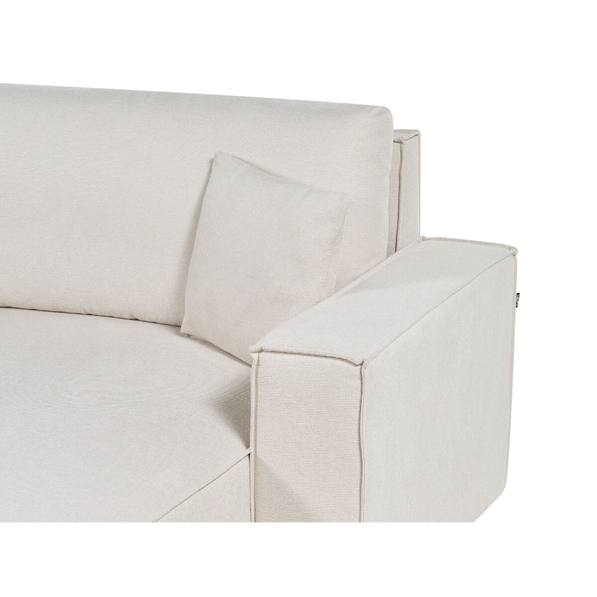 Sofa rozkładana KARILA Jasnobeżowy ze schowkiem dla 3 osób Lewostronny