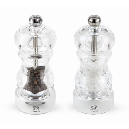 Peugeot NANCY Zestaw młynków do soli i pieprzu 12 cm akryl