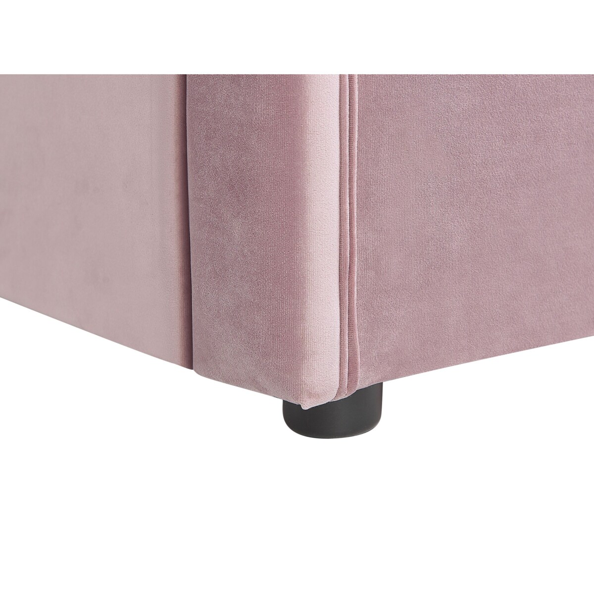 Łóżko wysuwane welurowe 90 x 200 cm różowe MONTARGIS