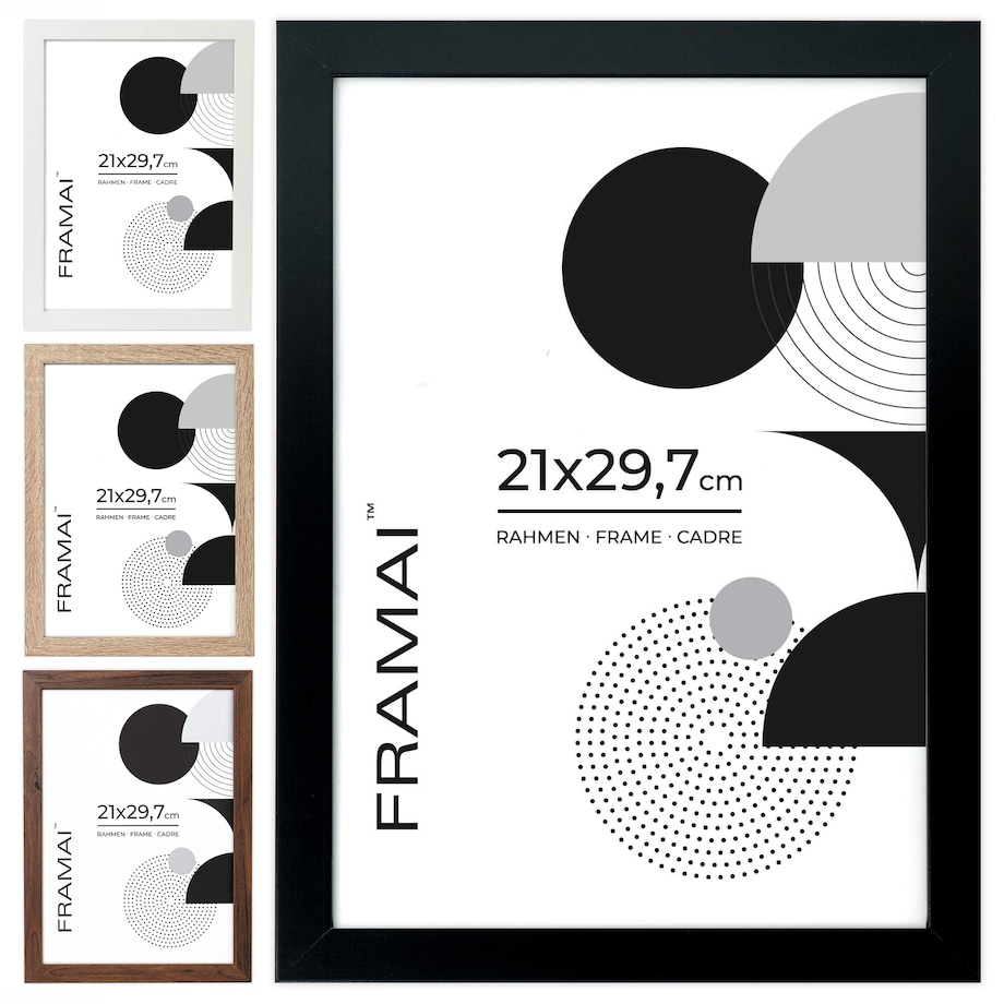 Czarna ramka na zdjęcia w rozmiarze 21x29,7 cm