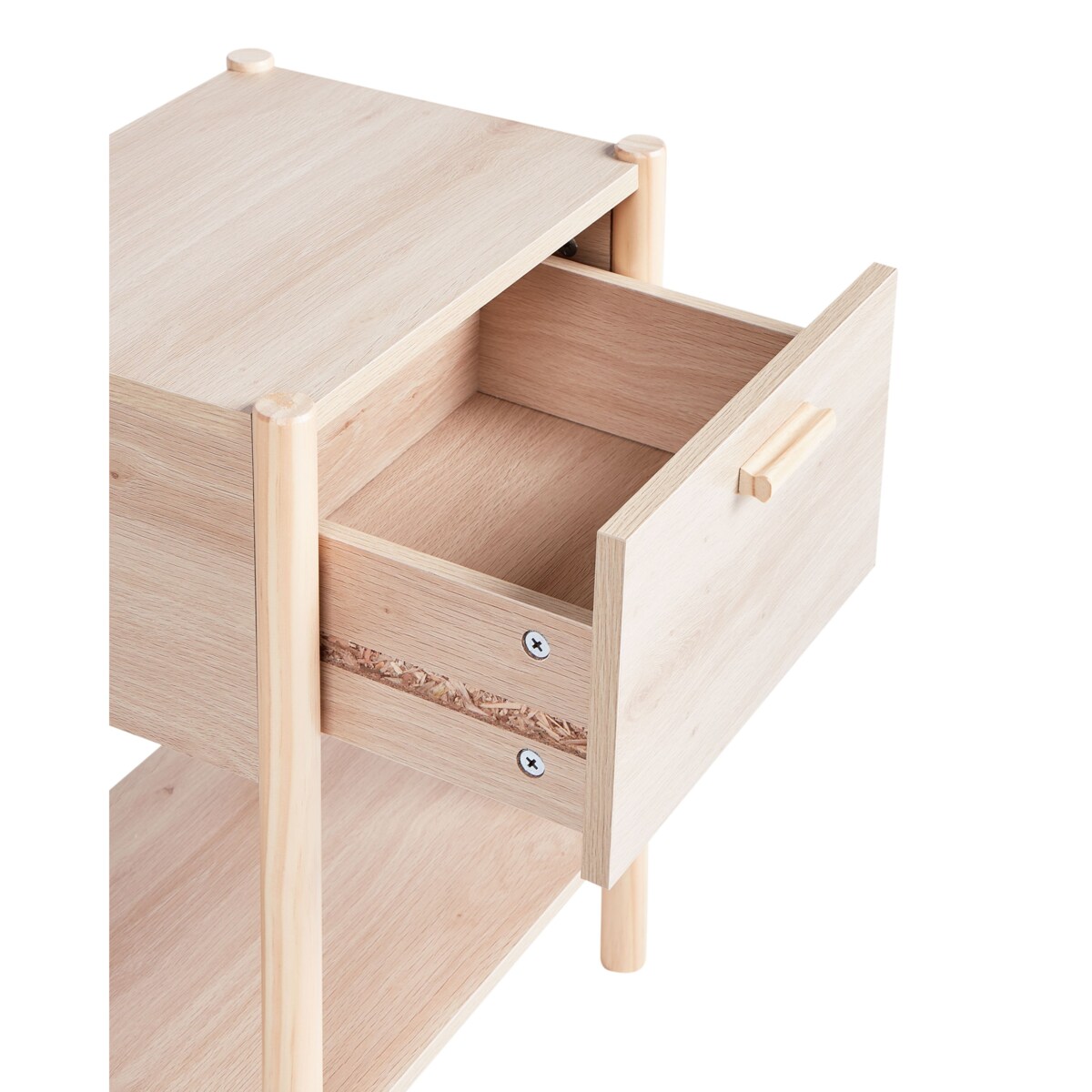 Szafka nocna 1 szuflada HOLDERVILLE Jasnobrązowy