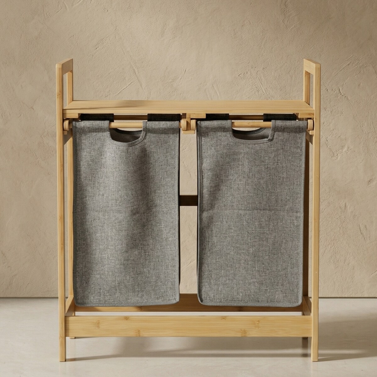 Podwójny kosz na pranie, bambusowy TELA, 70 l