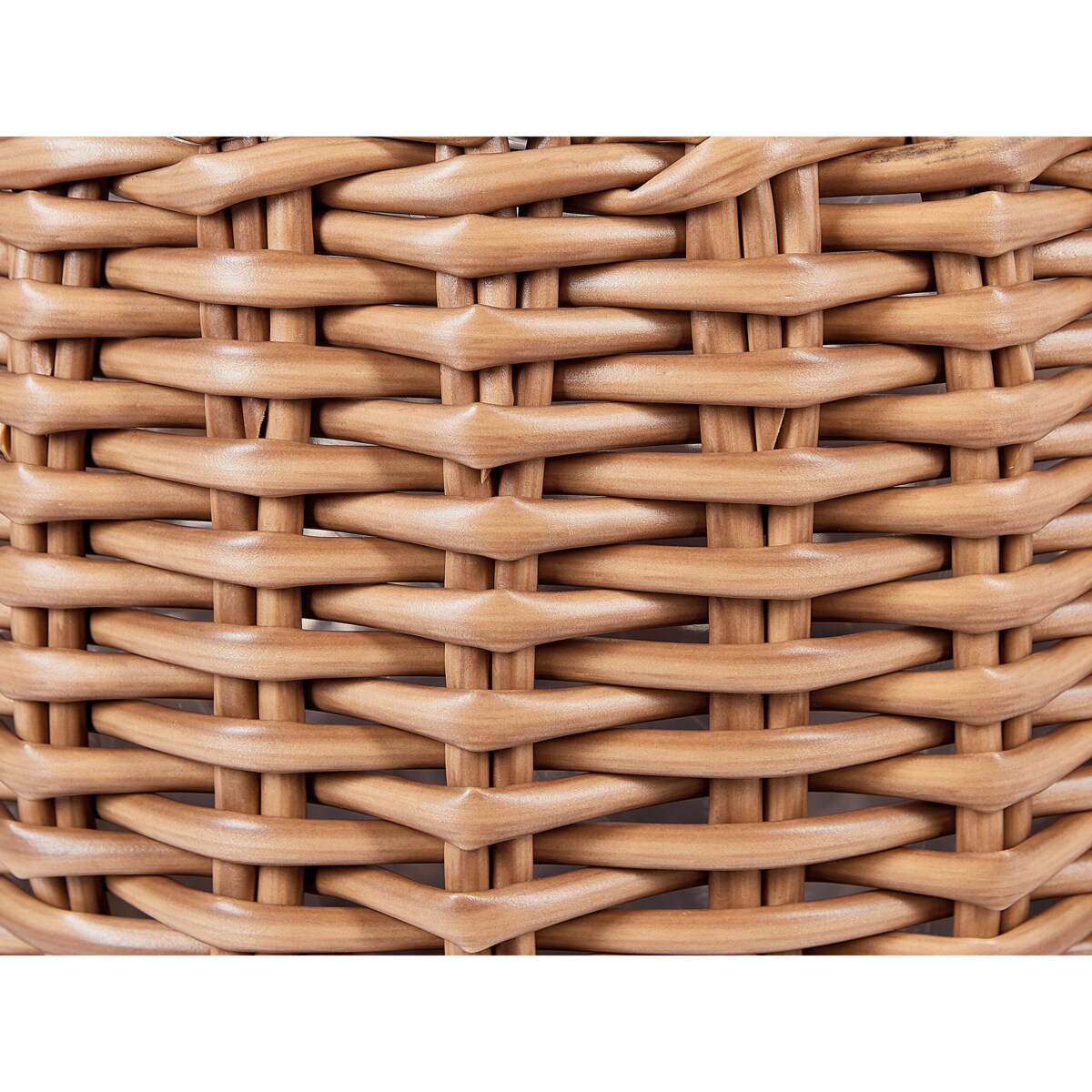 Zestaw 3 koszy na kwiaty z technorattanu brązowy AUCUBA