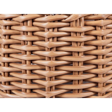 Zestaw 3 koszy na kwiaty z technorattanu brązowy AUCUBA