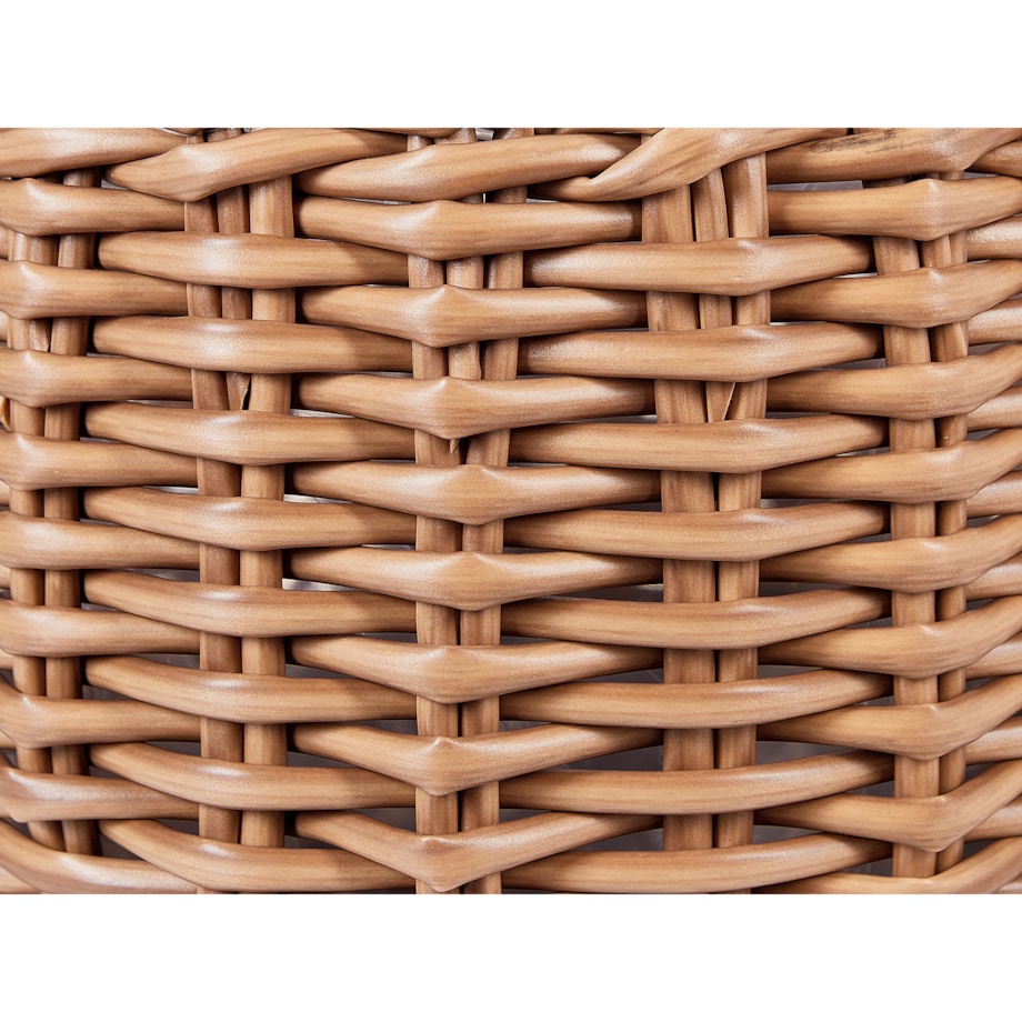 Zestaw 3 koszy na kwiaty z technorattanu brązowy AUCUBA