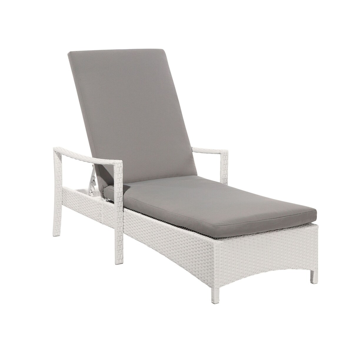 Leżak ogrodowy z technorattanu biały VASTO