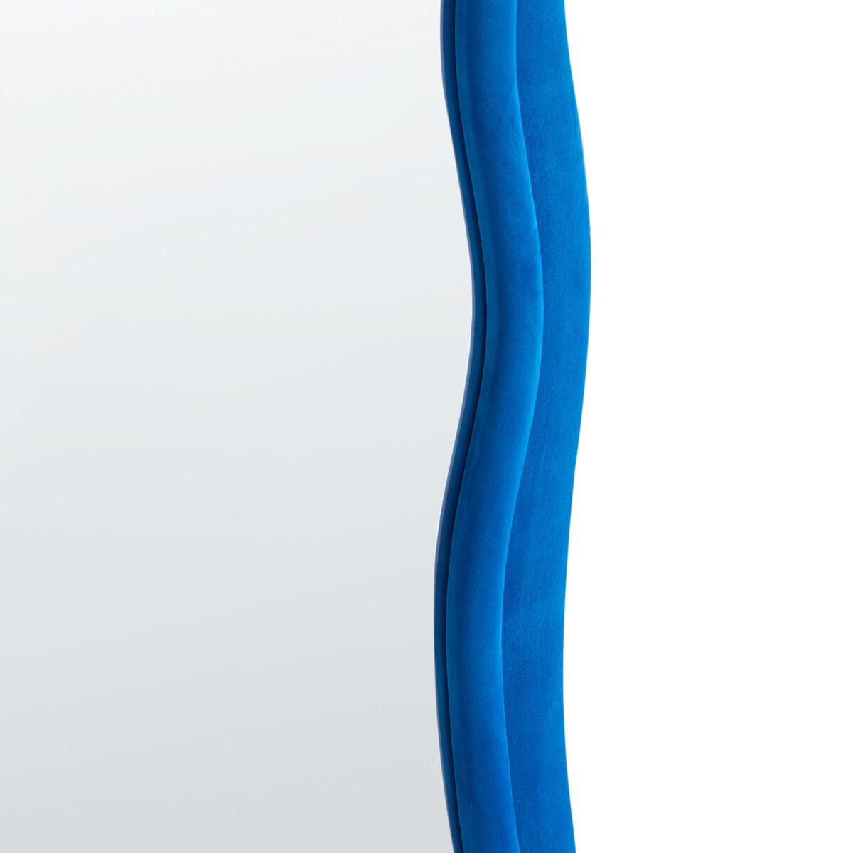 Lustro ścienne BEAUNE 56 cm 160 cm Welur Niebieski