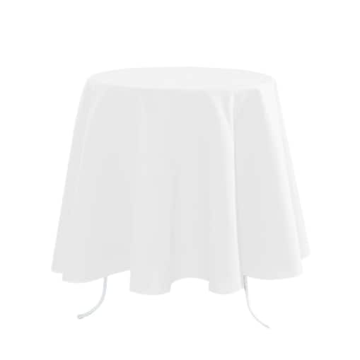 Obrus biały okrągły NELSON, Ø 180 cm