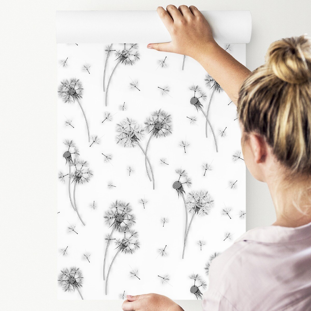 Tapeta Czarno-Białe DMUCHAWCE Natura