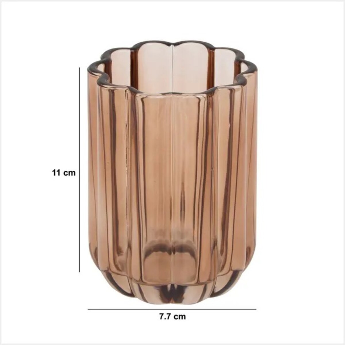 Kubek na szczoteczki do zębów, różowo-bursztynowy Florea