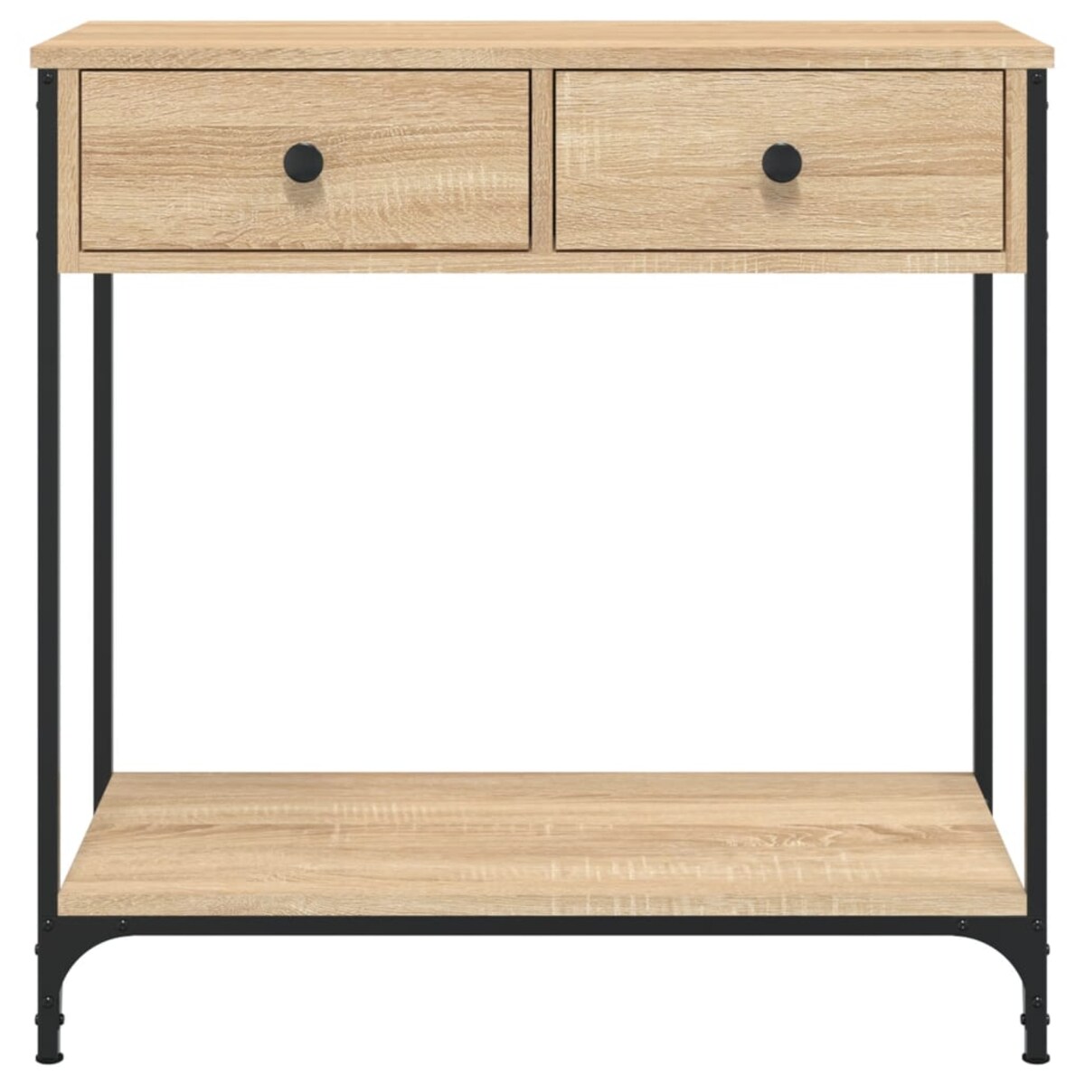 vidaXL Stolik konsolowy, dąb sonoma, 75x34,5x75 cm