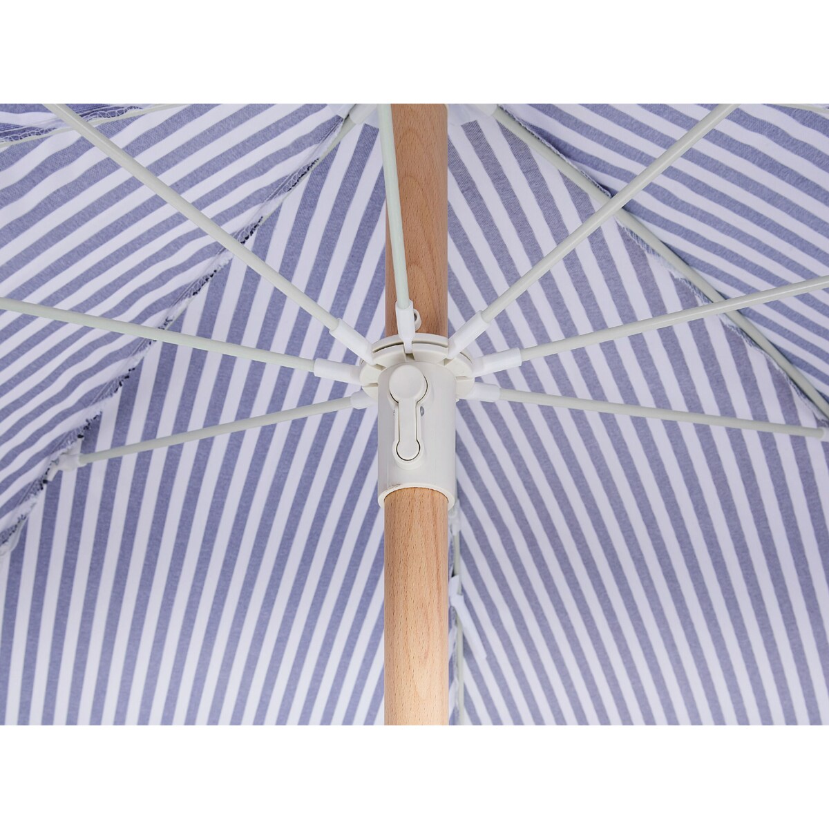 Parasol ogrodowy ⌀ 150 cm czarny z białym MONDELLO