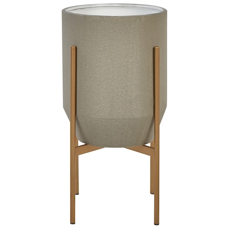 Donica na nóżkach HYBRIDUM Metal 33 cm Szary