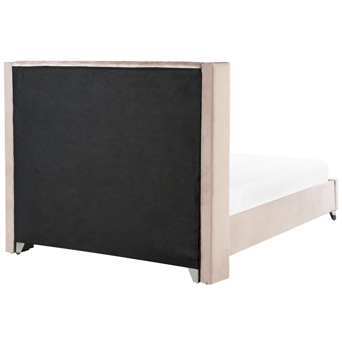 Łóżko welurowe 180 x 200 cm różowe LUBBON