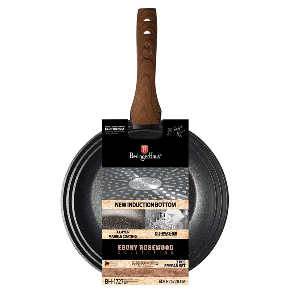 Zestaw patelni z powłoką marmurową Berlinger Haus BH-1727