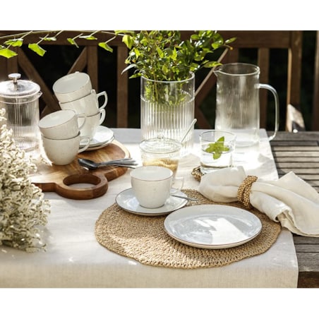 Zestaw filiżanek ze spodkami dla 6 osób 12 el. City Pustynny Piasek CT02