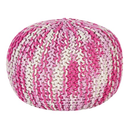 Puf 50 x 35 cm biało-różowy CONRAD