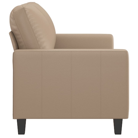 vidaXL 2-osobowa sofa, kolor cappuccino, 120 cm, sztuczna skóra