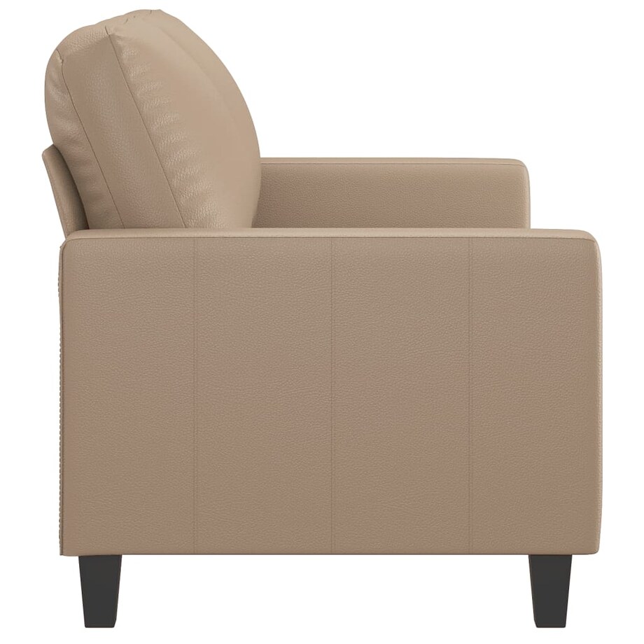 vidaXL 2-osobowa sofa, kolor cappuccino, 120 cm, sztuczna skóra