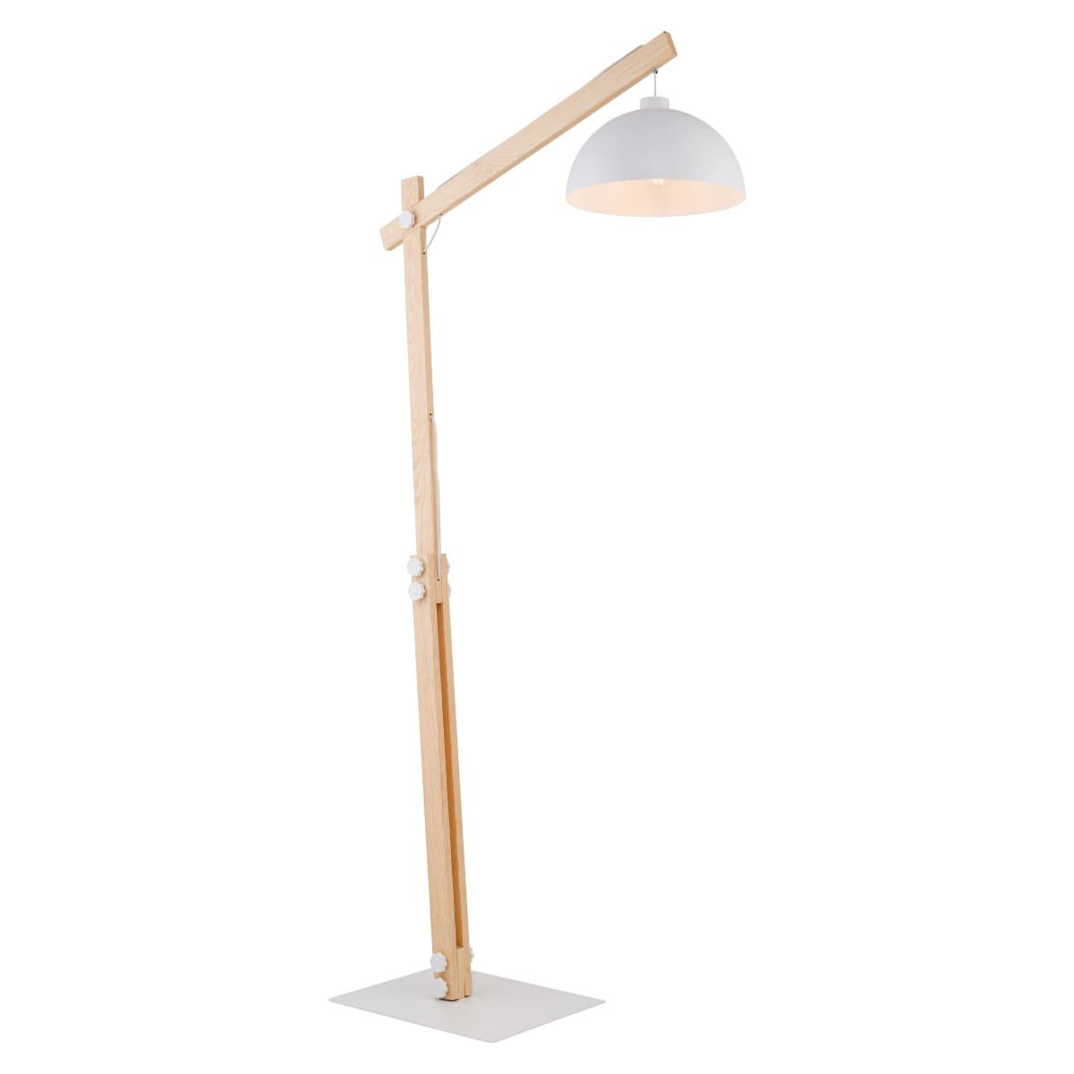 Drewniana lampa podłogowa skandynawska Oslo 5592 TK Lighting biała