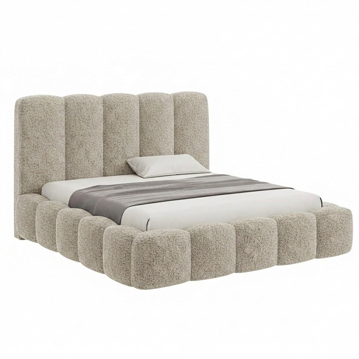 Łóżko Tapicerowane Monarch 140X200 Stelaż Pojemnik Na Pościel Loop 06