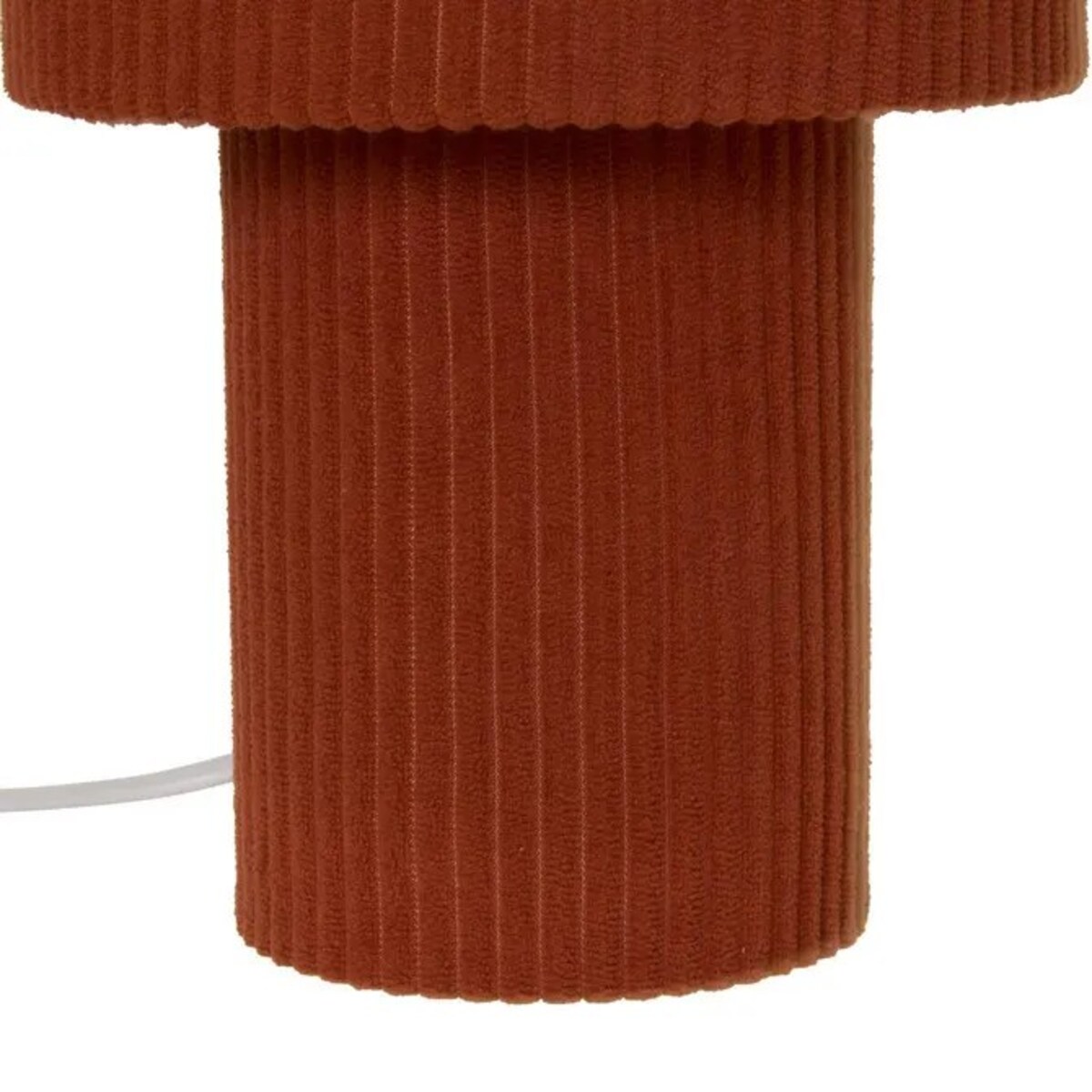 Lampka nocna sztruksowa, terracotta, Jolina, 28 cm