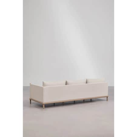 Zestaw ogrodowy: 3-osobowa sofa, 2 fotele i 2 okrągłe stoliki z drewna akacji Olivia