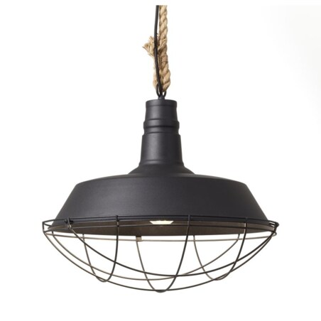 Zwis industrialny Rope 93614/06 Brilliant ze sznurem metal czarny