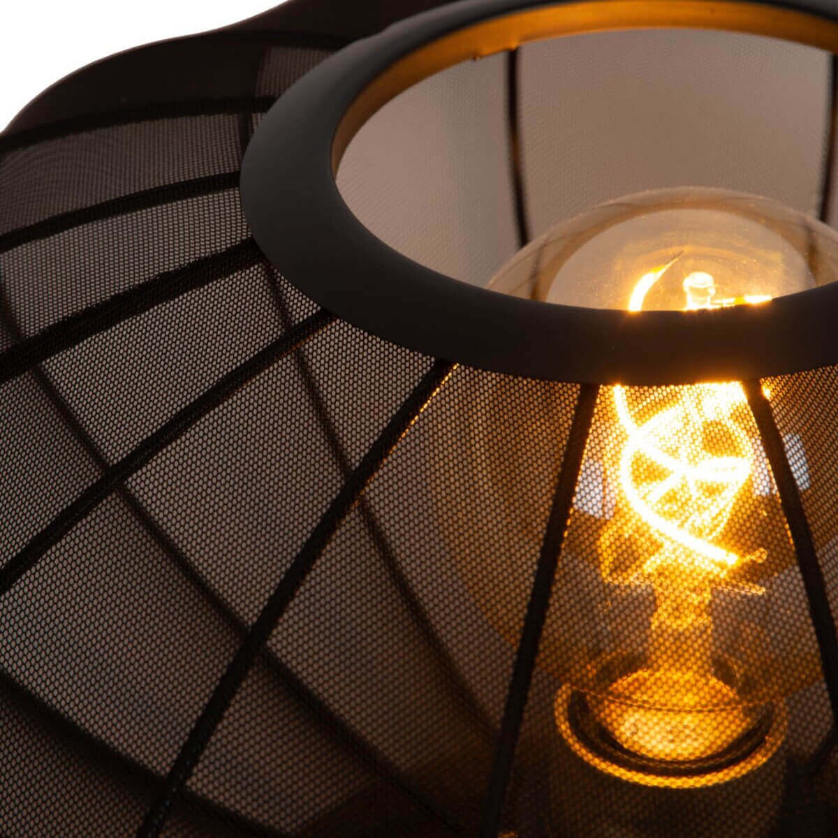 Elegancka lampa stołowa Corina 03547/40/30 Lucide na komodę złota czarna