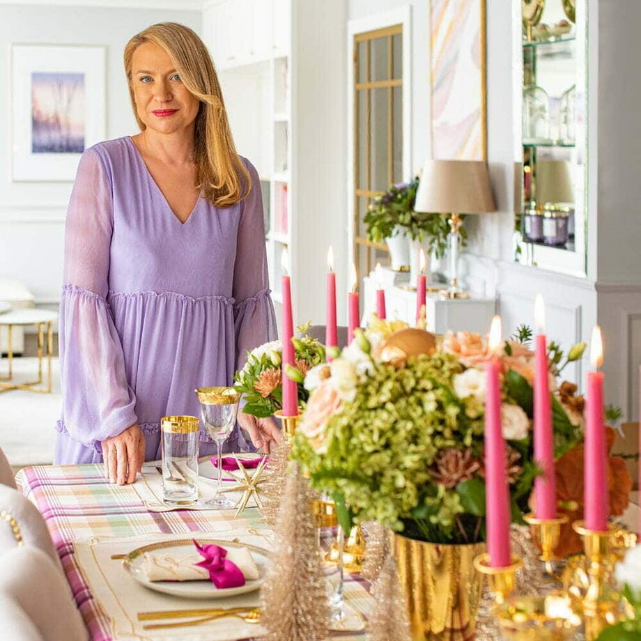 Haftowane podkładki z motywem kokard Golden Bows – komplet 4 szt.