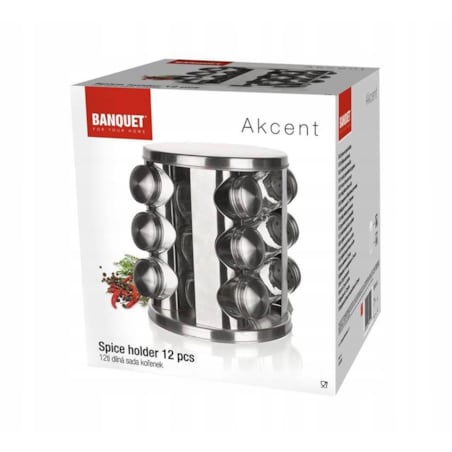 METALOWY PRZYPRAWNIK KOMPLET pojemniki na przyprawy prezent 85ml stojak