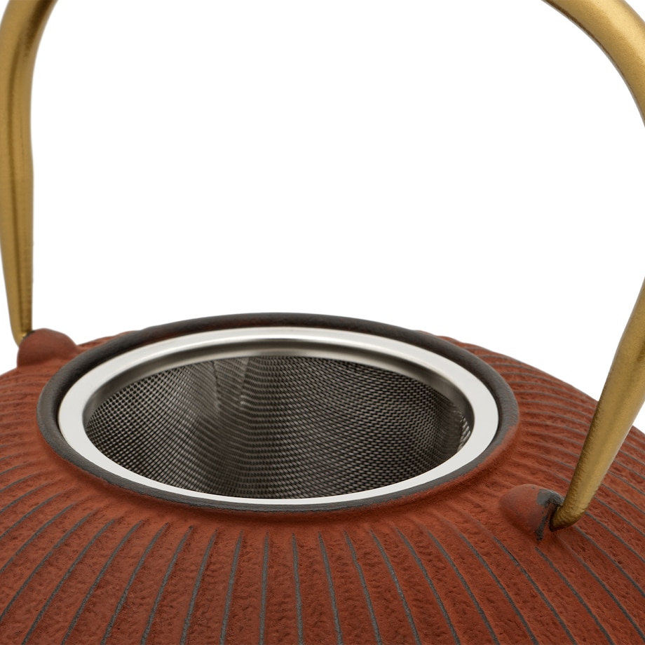 Dzbanek żeliwny Linhai 1.1L czerwony