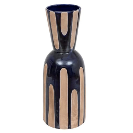 Wazon terracotta granatowy TERRA 40 cm