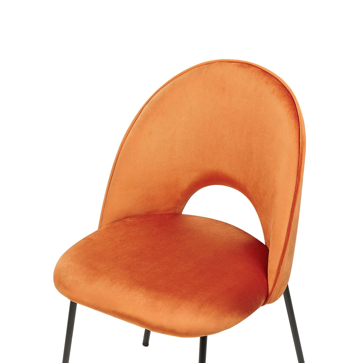 Krzesło do jadalni COVELO Welur Pomarańczowy