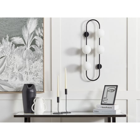 Lampa ścienna 4-punktowa metalowa czarna YANGO