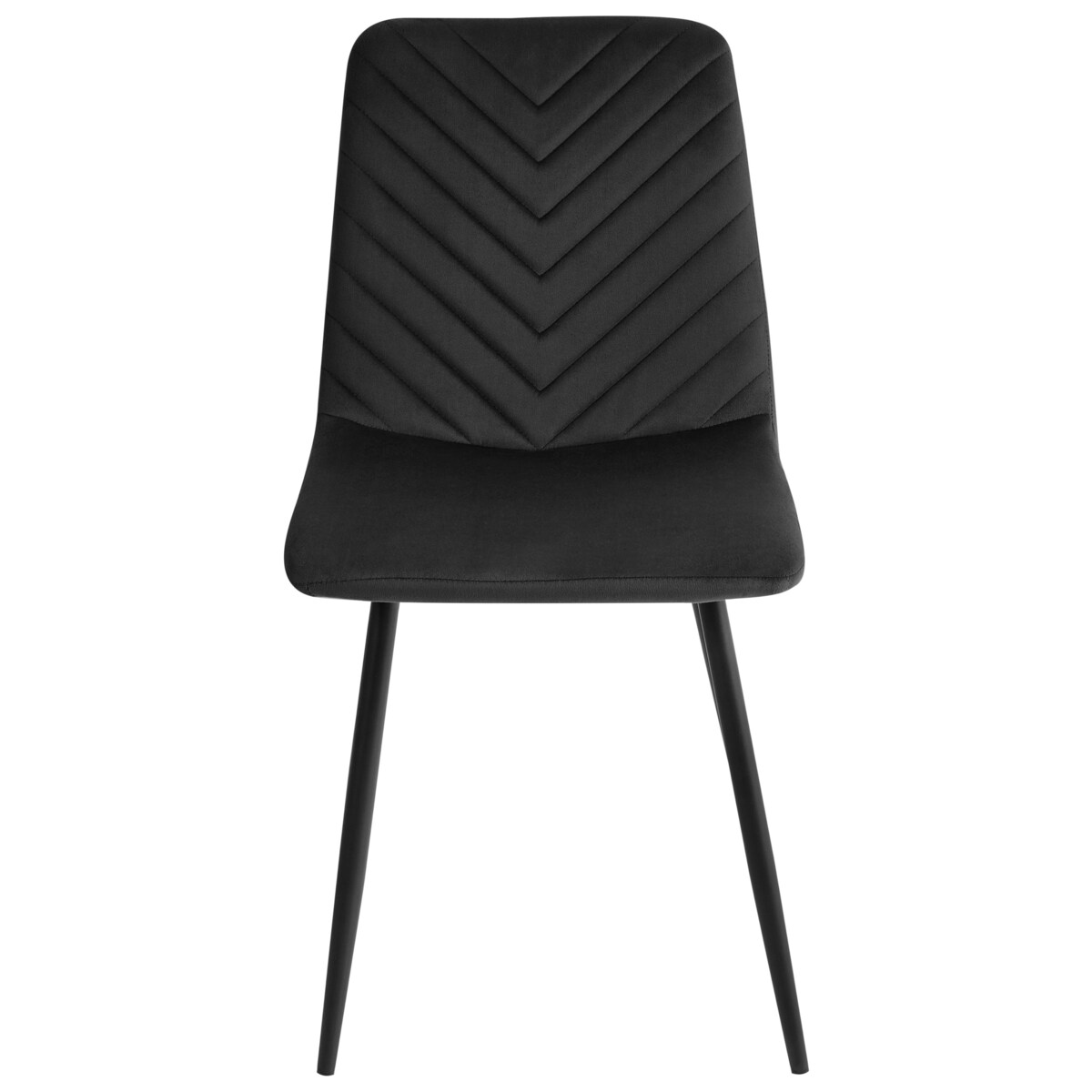 Zestaw 4 krzeseł do jadalni HAVRE Welur Czarny