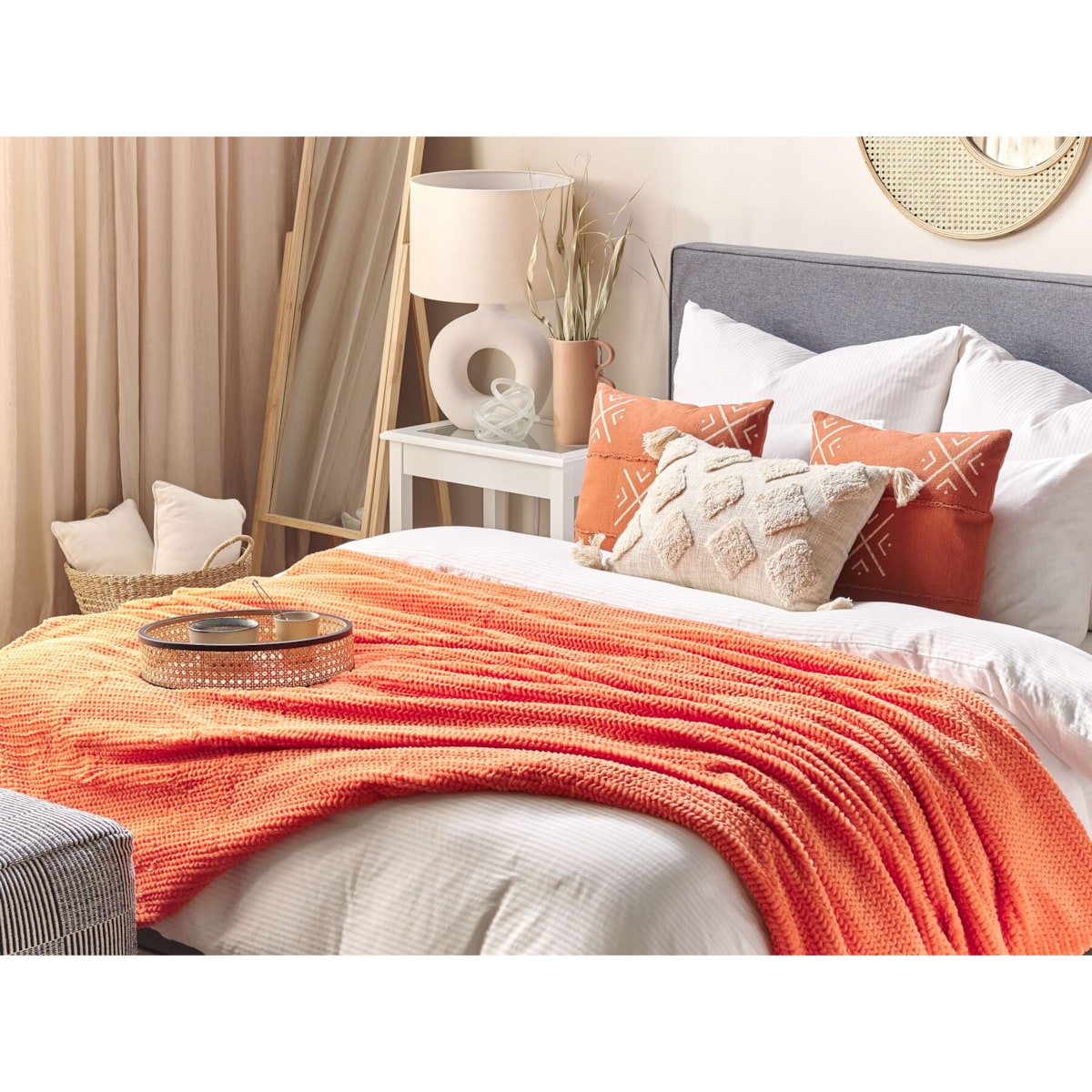 Koc 150 x 200 cm pomarańczowy BJAS