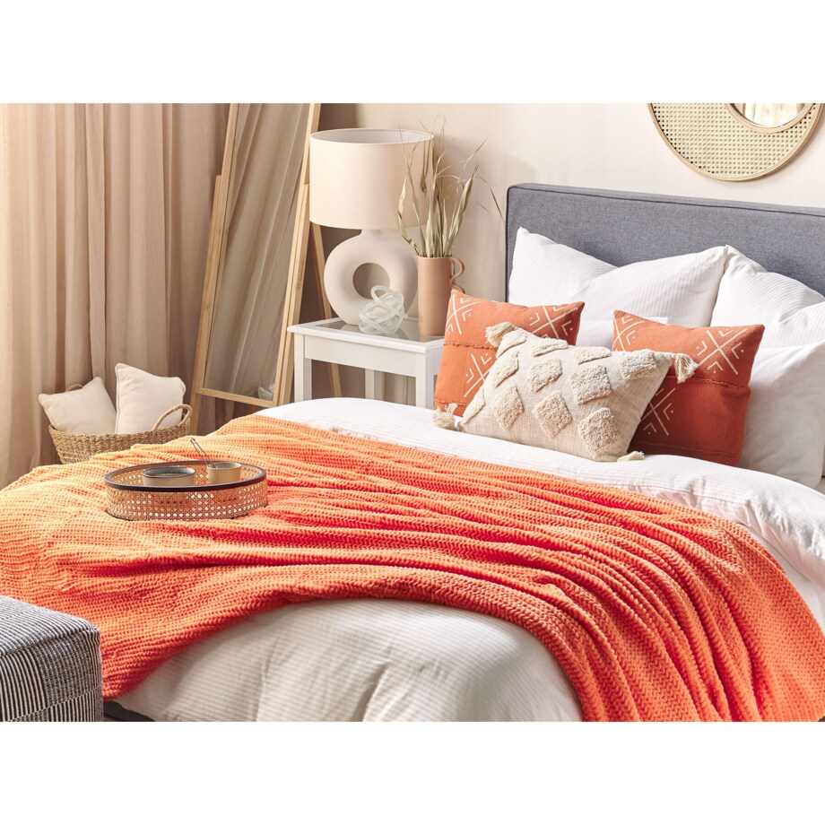 Koc 150 x 200 cm pomarańczowy BJAS