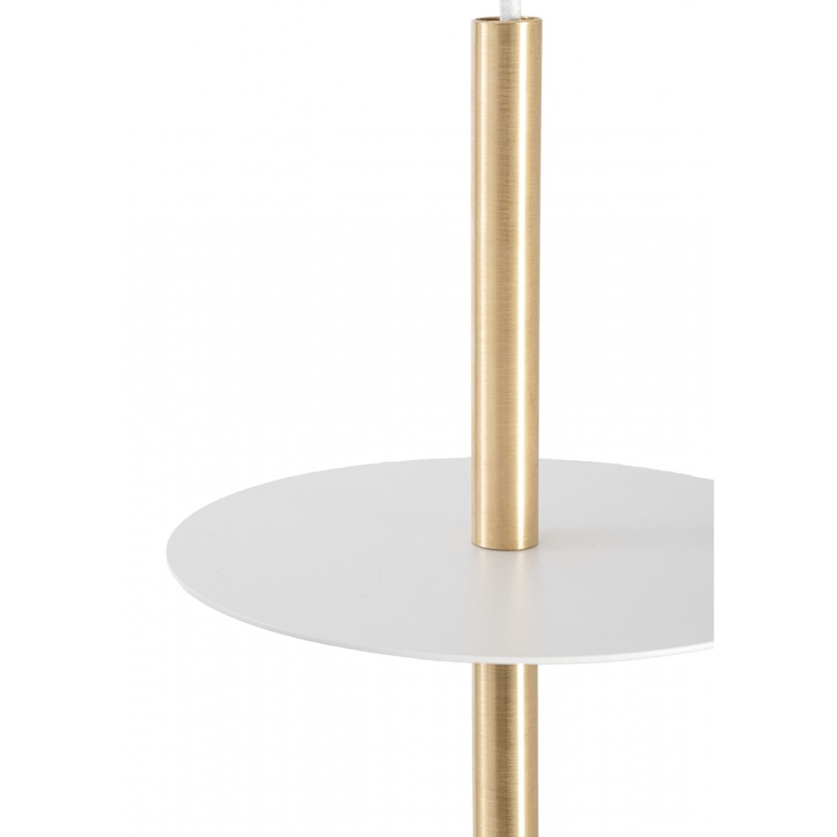 PLAAT A biała sufitowa lampa wisząca z mosiądzem