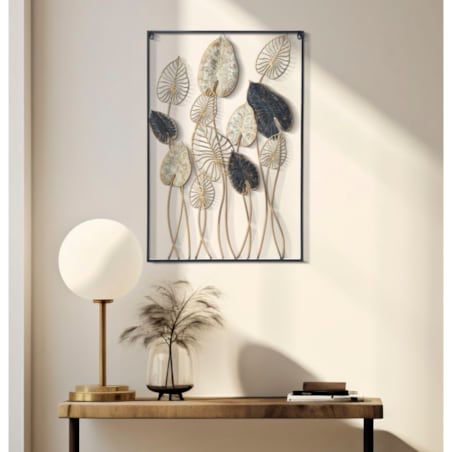 Dekoracja ścienna Centruy - B, kolor wielokolorowy, żelazo, 66 x 100 cm, styl glamour, do salonu i przedpokoju, Mauro Ferretti