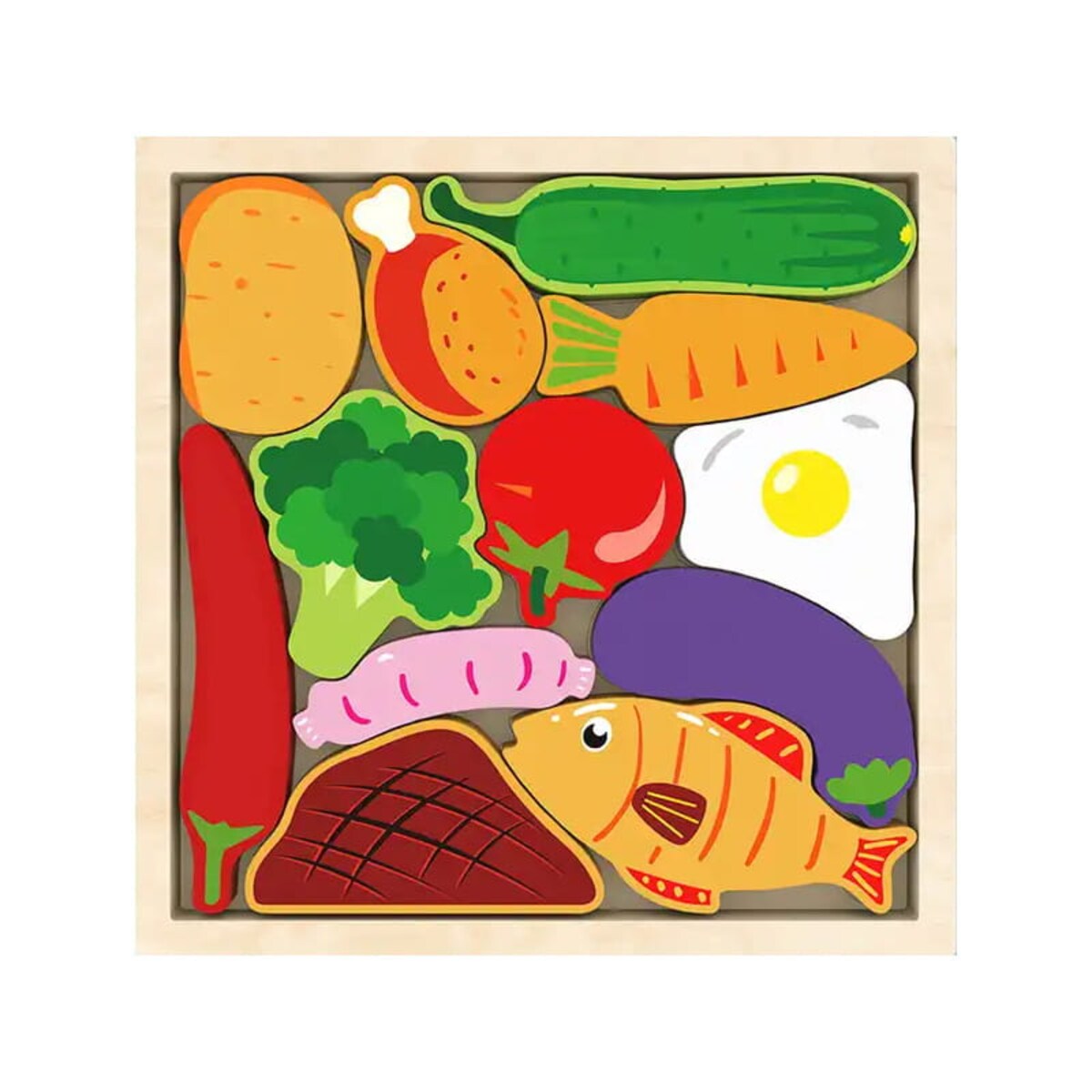 Puzzle drewniane - Warzywa
