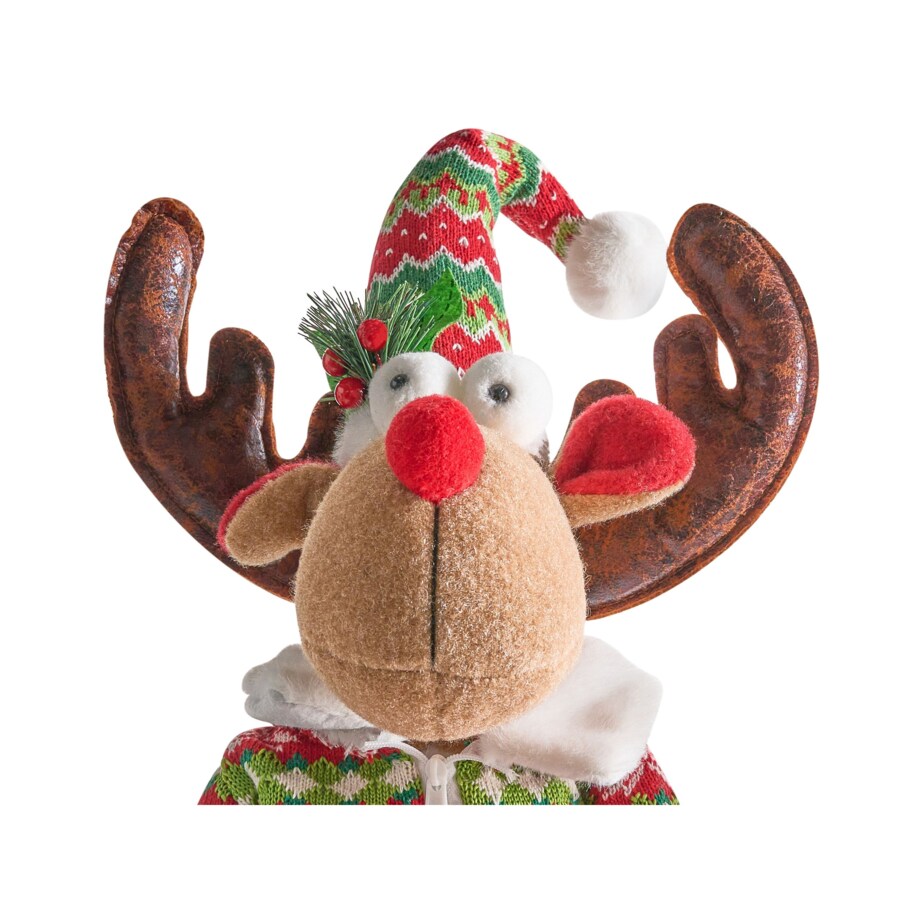 Zestaw 2 dekoracji świątecznych ULDALSANA Renifer 66-95 cm Kolorowy