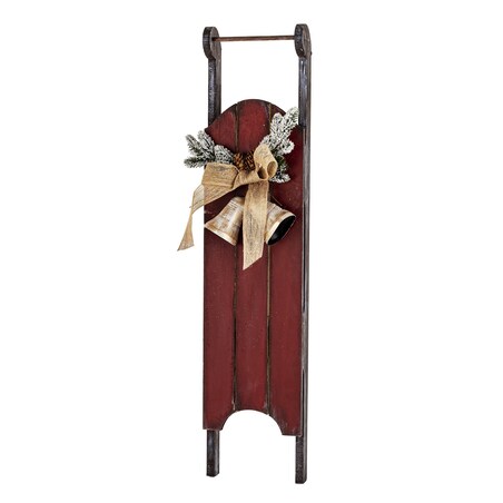 Dekoracja -sanki 80x20x13 cm SLEDGE czerwony